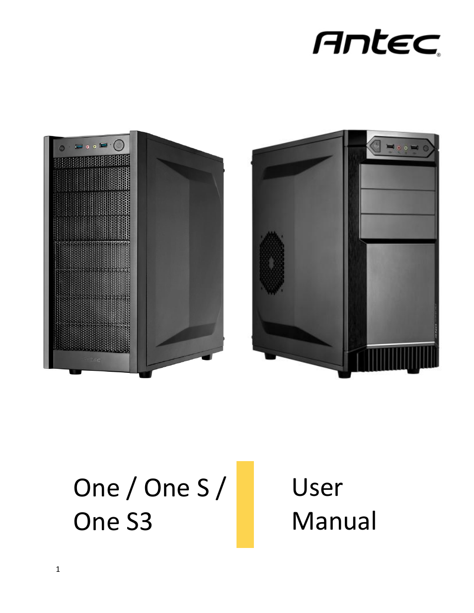 Antec ONE S3 User Manual | 23 pages