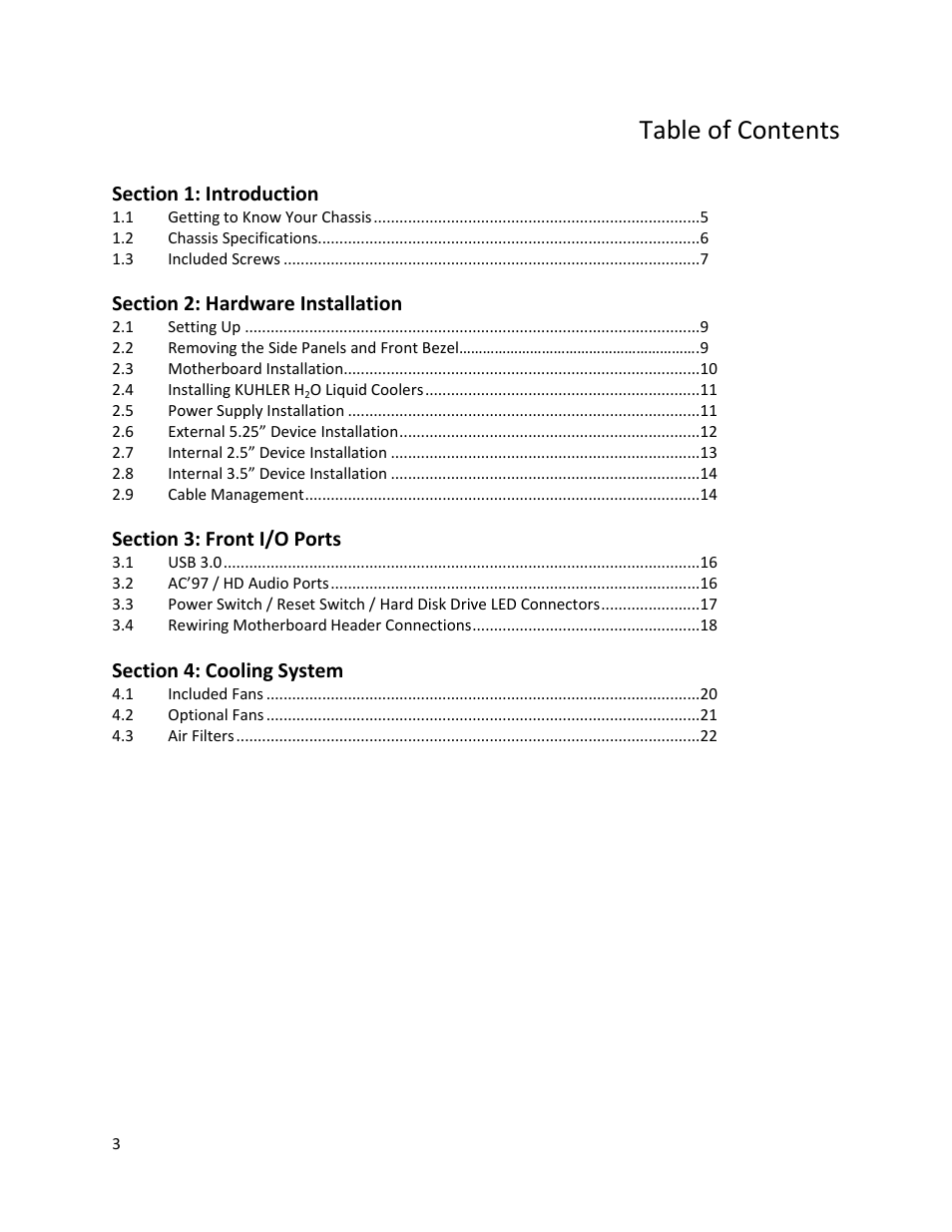 Antec ONE S3 User Manual | Page 3 / 23