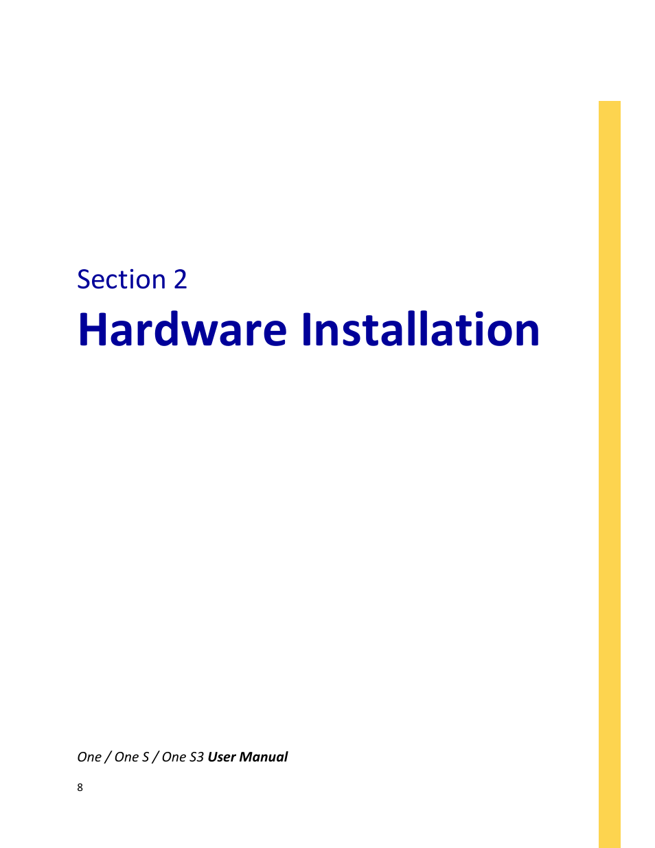 Hardware installation | Antec ONE S3 User Manual | Page 8 / 23
