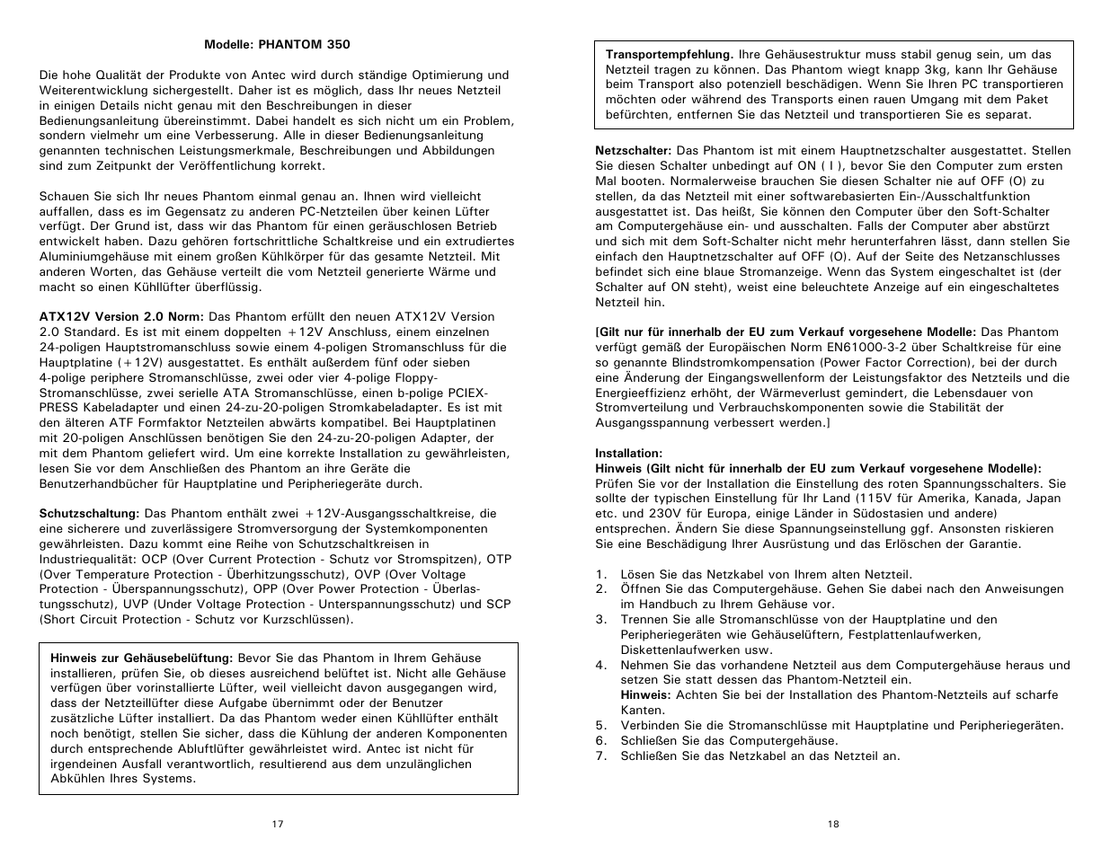 Antec PHANTOM 350 User Manual | Page 11 / 24