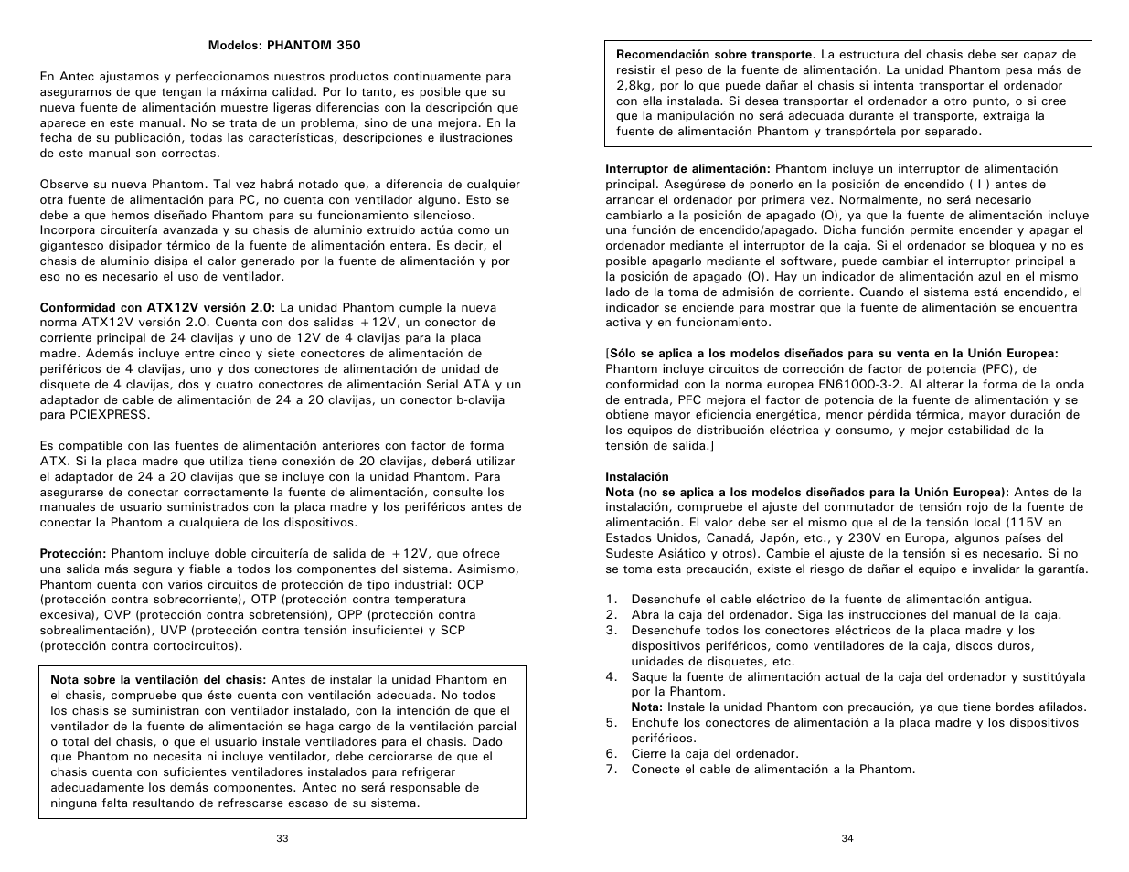 Antec PHANTOM 350 User Manual | Page 19 / 24