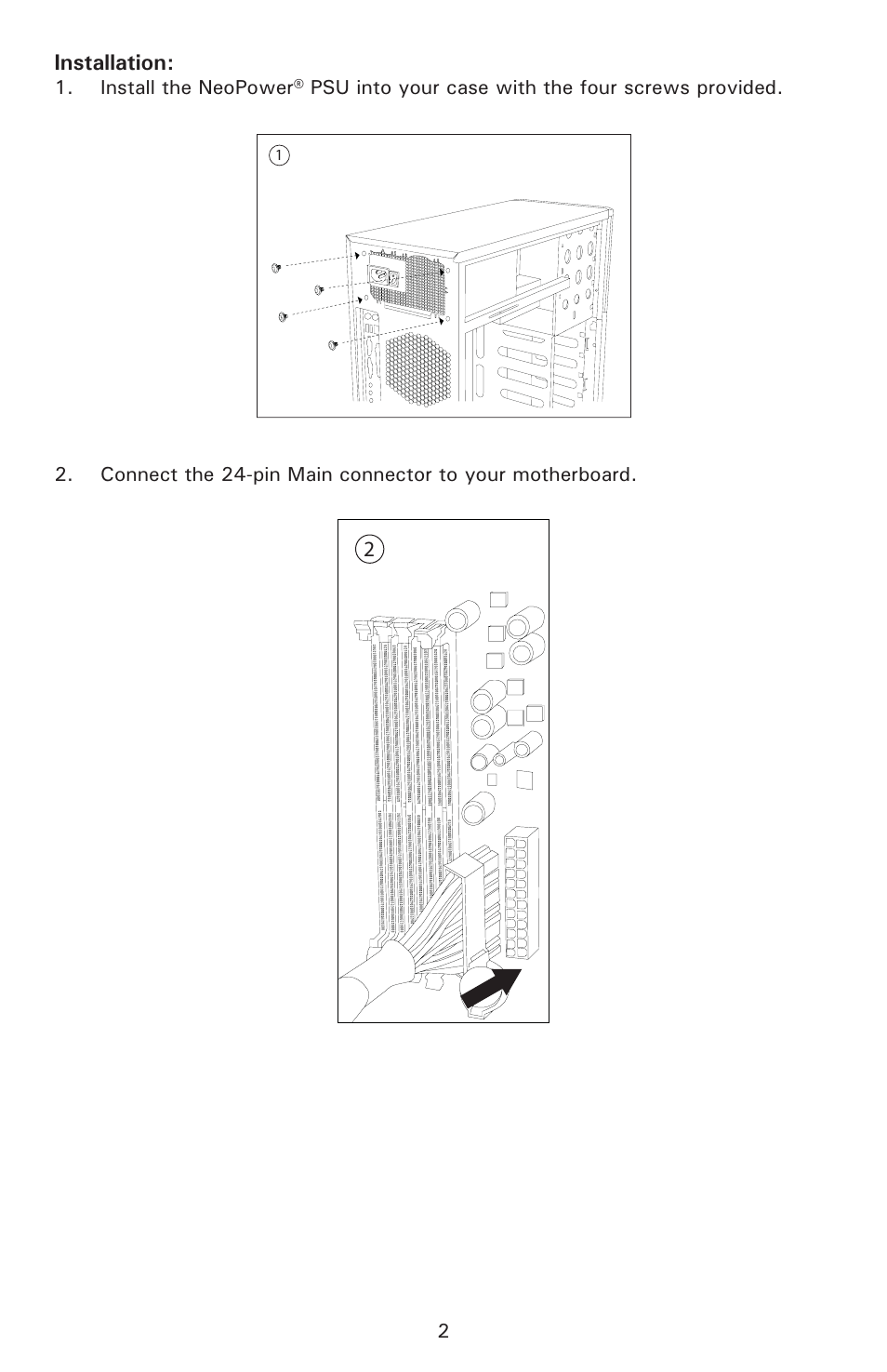 Antec NEOPOWER 500 User Manual | Page 3 / 6