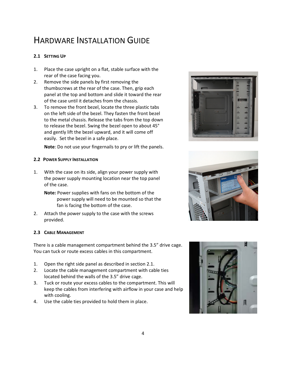 Ardware, Nstallation, Uide | Antec Quiet Computing VSK-2000 User Manual | Page 5 / 12