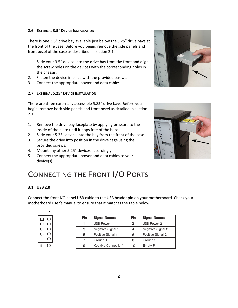 Onnecting the, Ront, Orts | Antec Quiet Computing VSK-2000 User Manual | Page 7 / 12