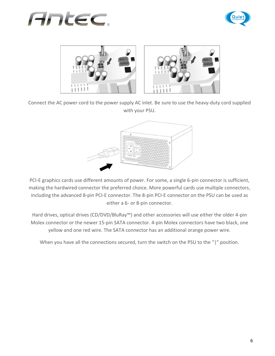 Antec HCG-750 User Manual | Page 6 / 7