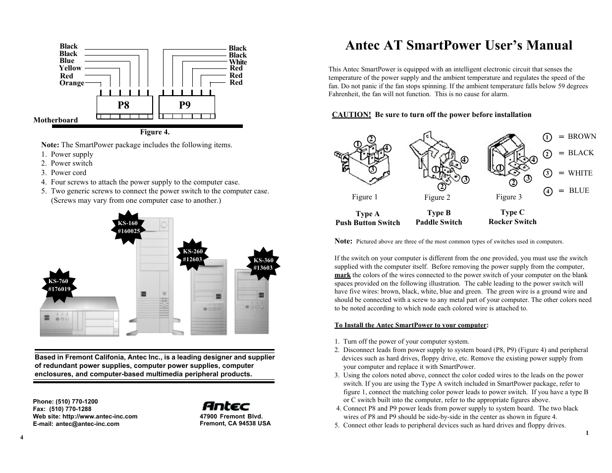 Antec Paddle Switch User Manual | 1 page