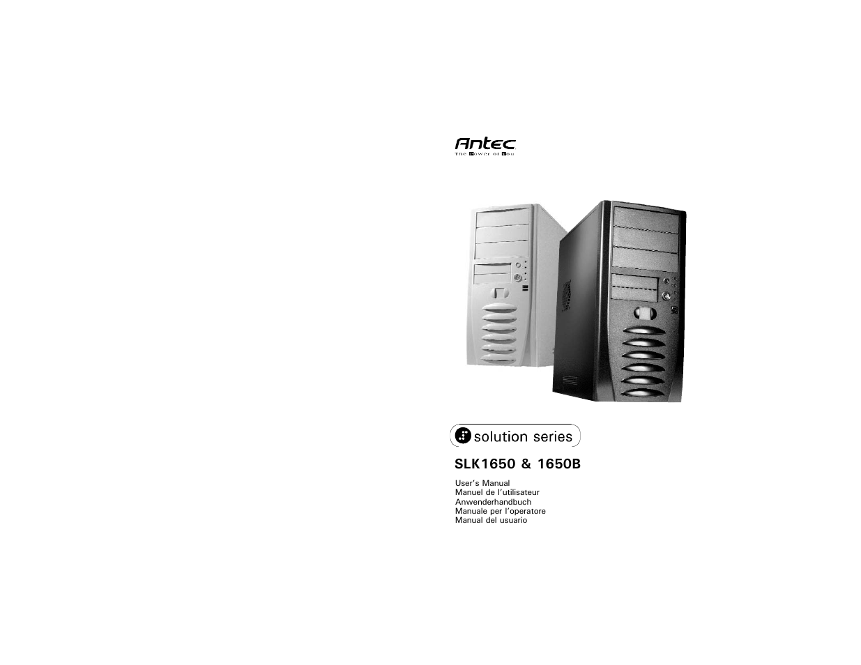 Antec SOLUTION SERIES SLK1650B User Manual | 20 pages