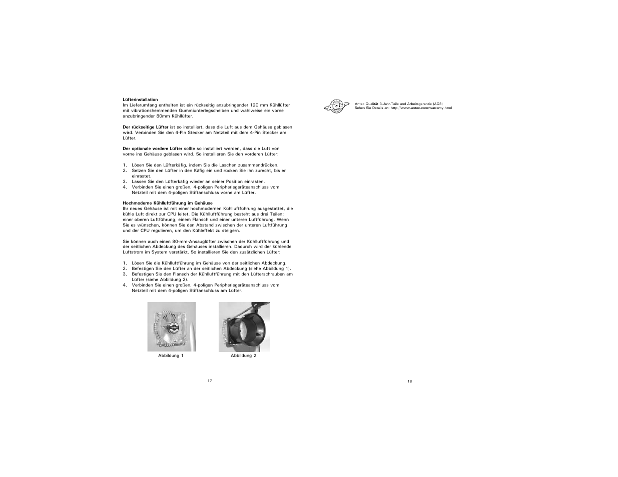 Antec SOLUTION SERIES SLK1650B User Manual | Page 11 / 20