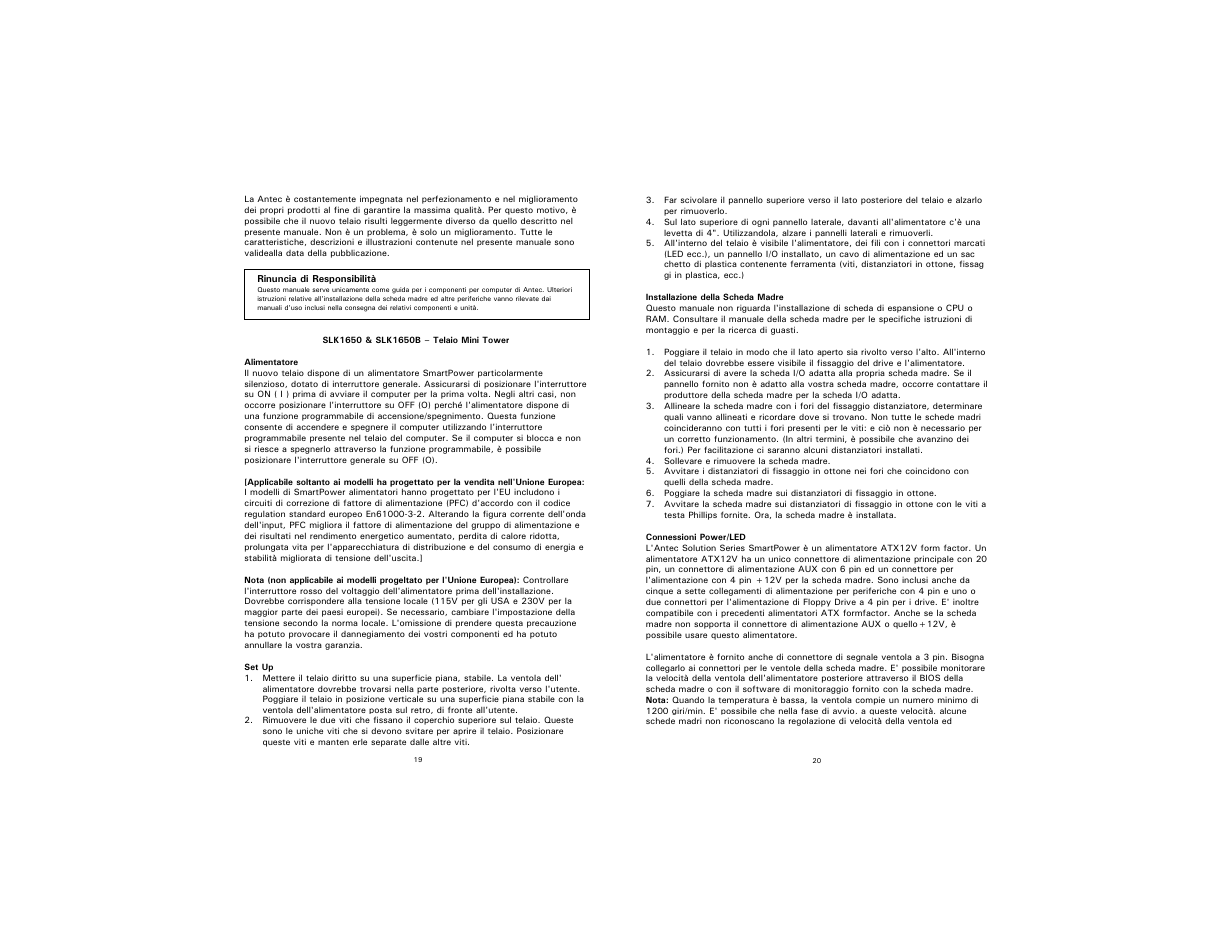 Antec SOLUTION SERIES SLK1650B User Manual | Page 12 / 20