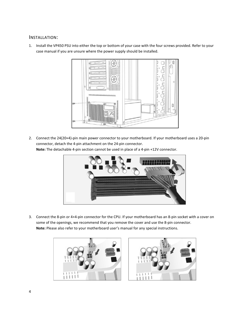 Antec VP450 User Manual | Page 4 / 6