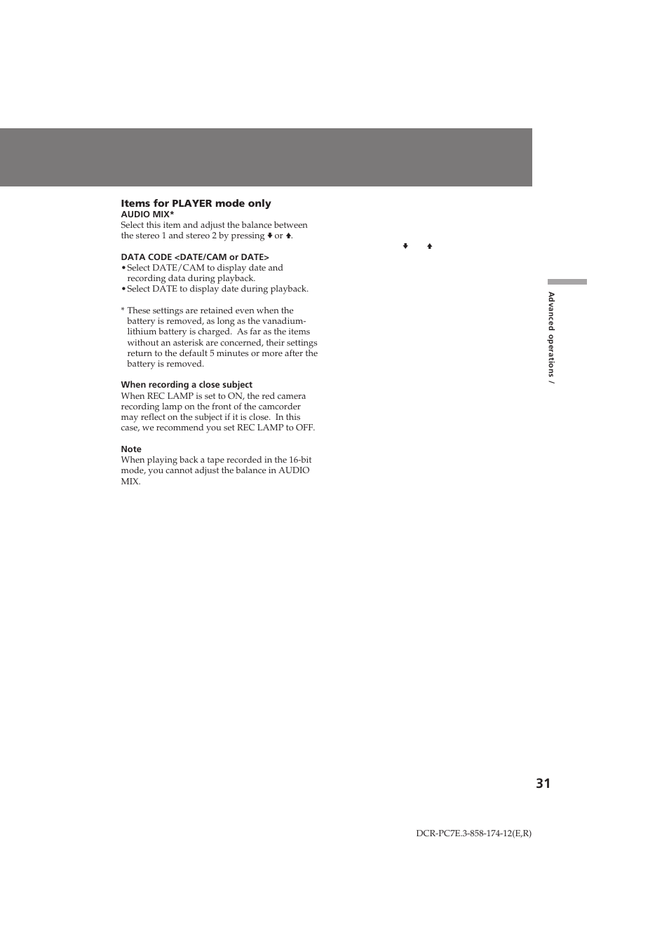 Sony DCR-PC7E User Manual | Page 31 / 92