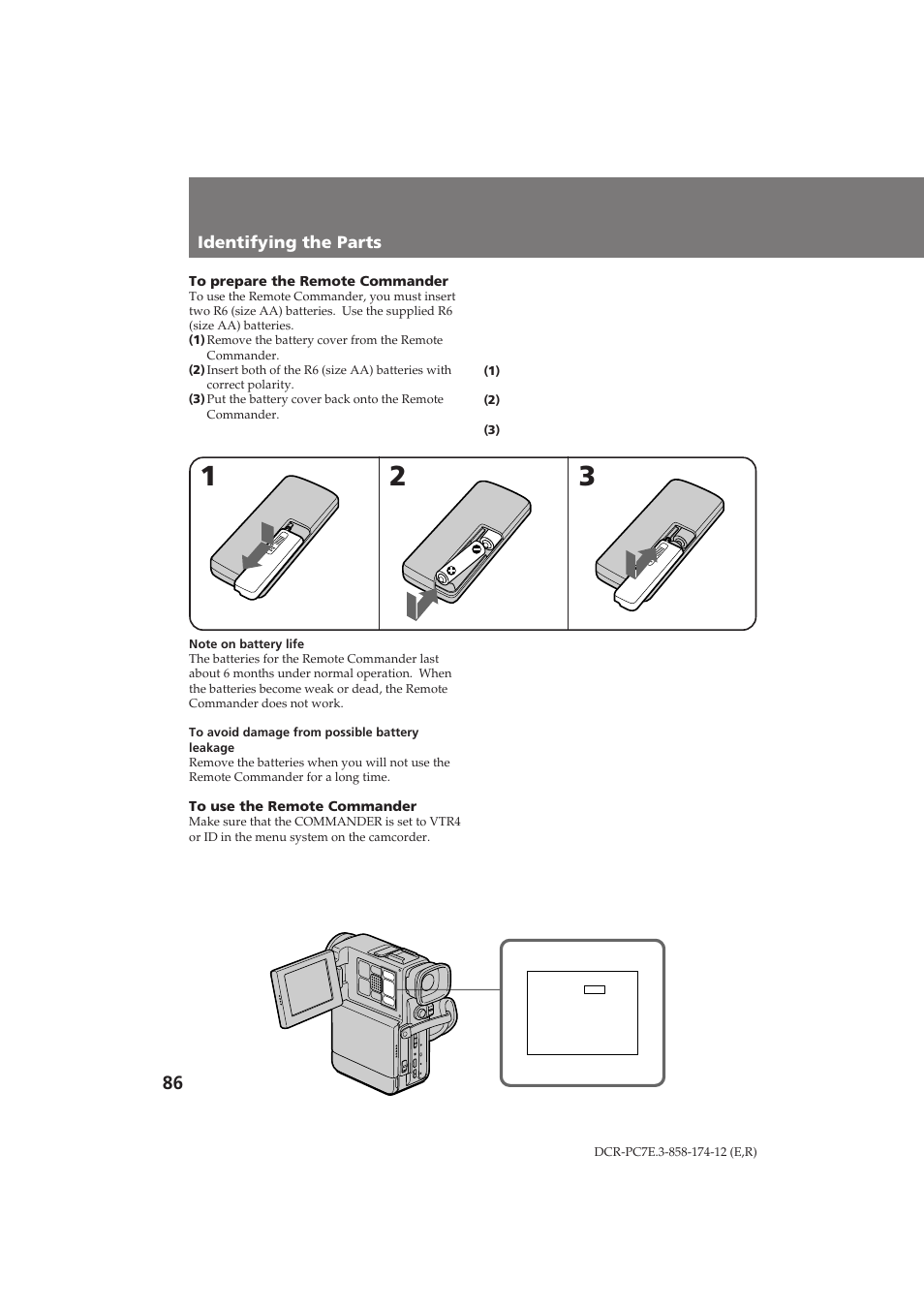 Sony DCR-PC7E User Manual | Page 86 / 92