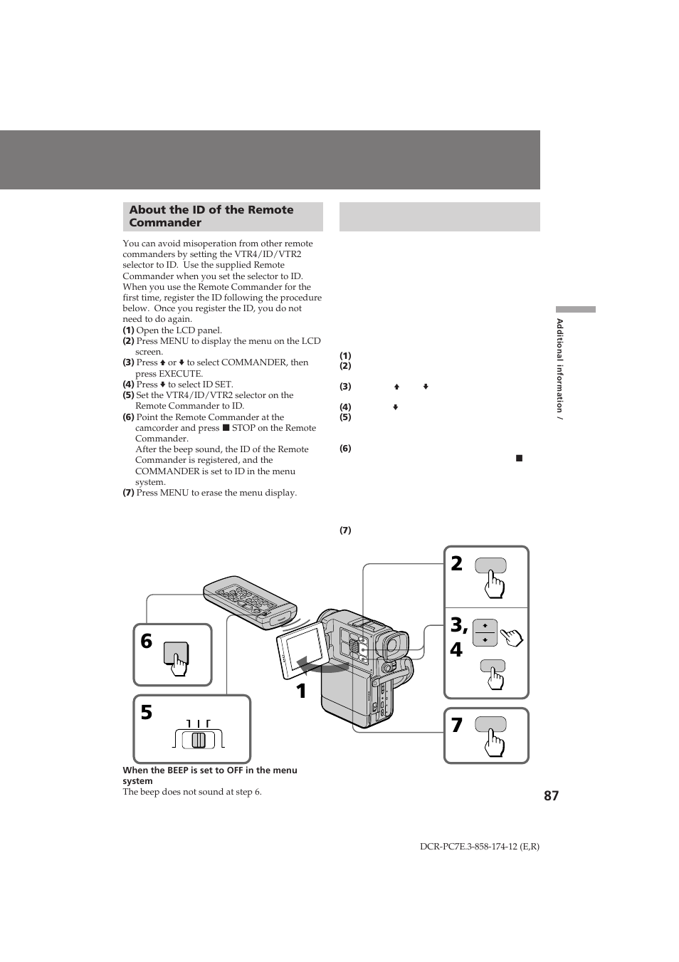 Sony DCR-PC7E User Manual | Page 87 / 92