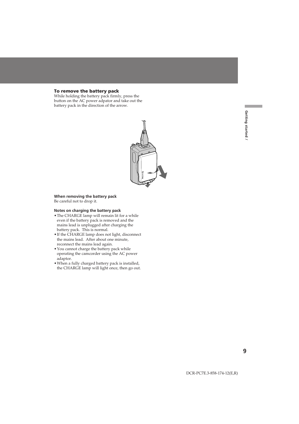 Sony DCR-PC7E User Manual | Page 9 / 92