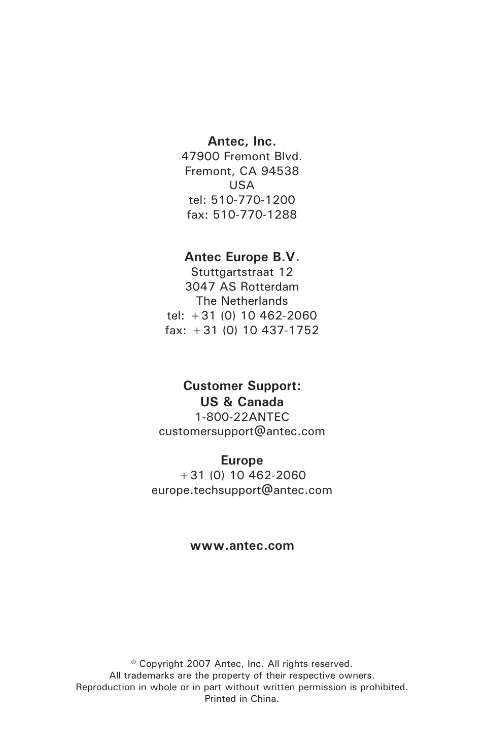 Antec Sonata Solo White User Manual | Page 11 / 11