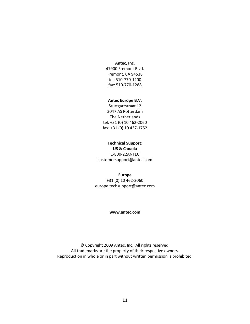 Antec Quiet Computing Mini Skeleton-90 User Manual | Page 12 / 12