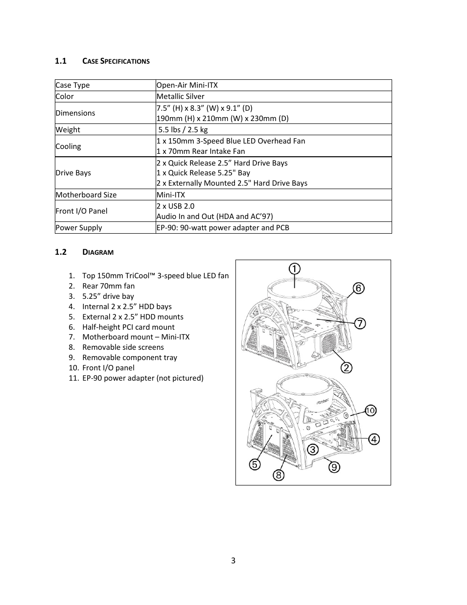 Antec Quiet Computing Mini Skeleton-90 User Manual | Page 4 / 12