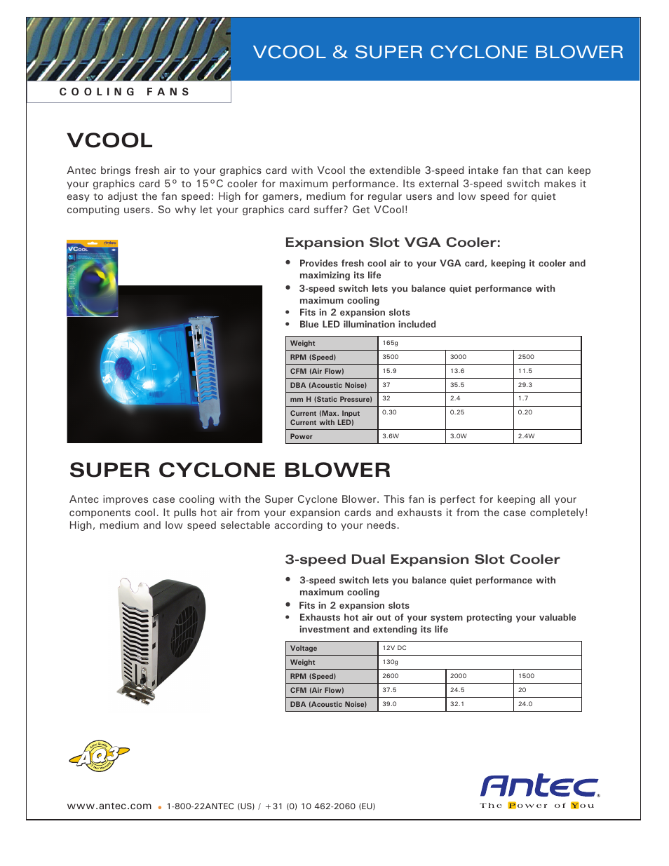 Antec Cooling Fan User Manual | 1 page