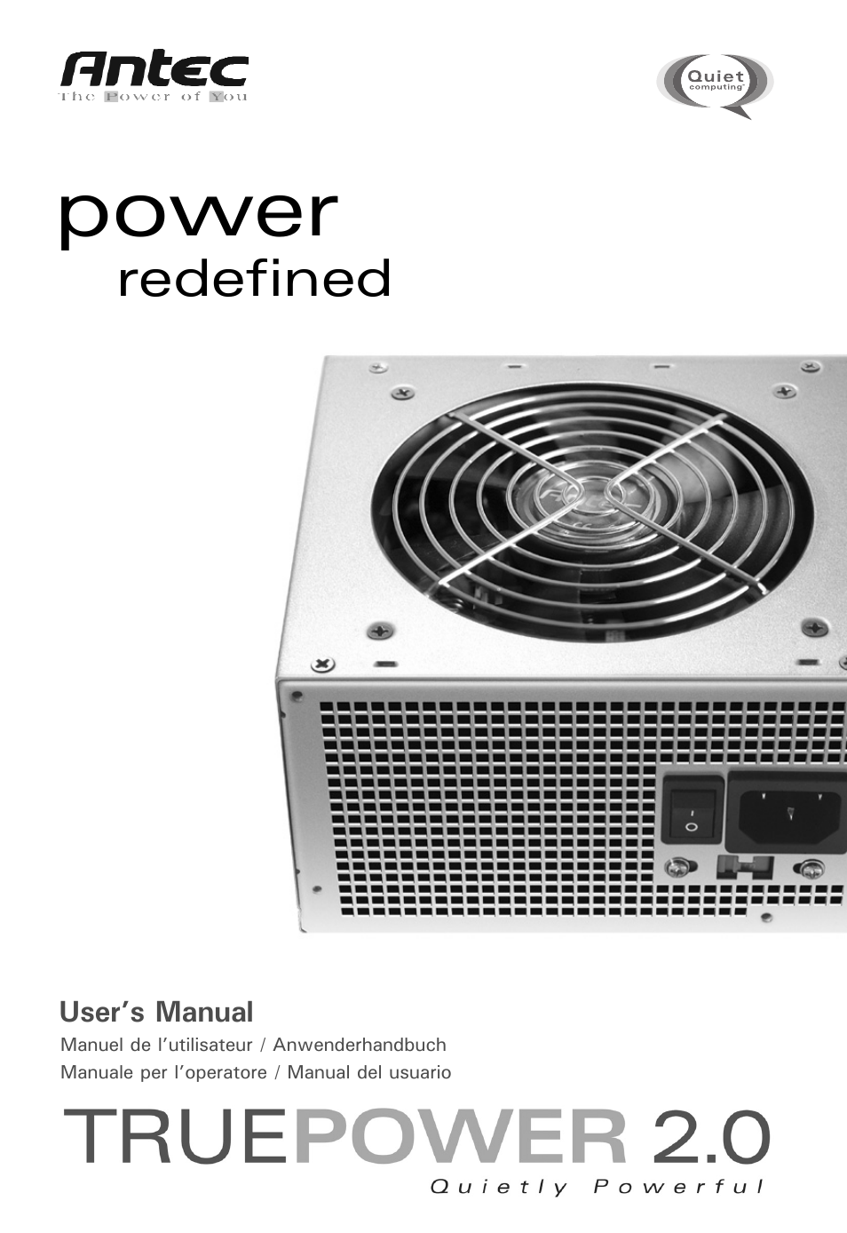 Antec TRUEPOWER 2.0 User Manual | 6 pages
