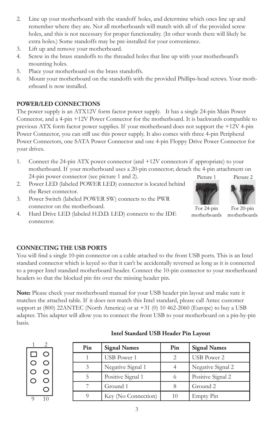 Antec QUIET MINUET 300 User Manual | Page 4 / 9