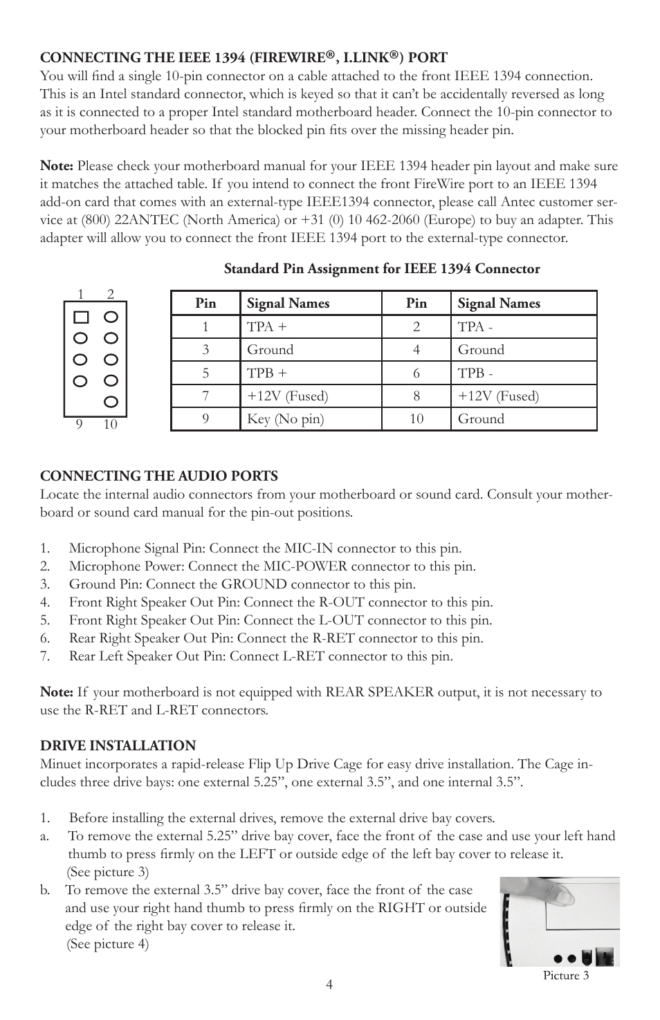 Antec QUIET MINUET 300 User Manual | Page 5 / 9