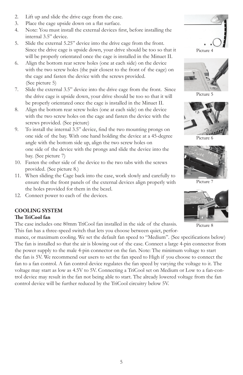Antec QUIET MINUET 300 User Manual | Page 6 / 9