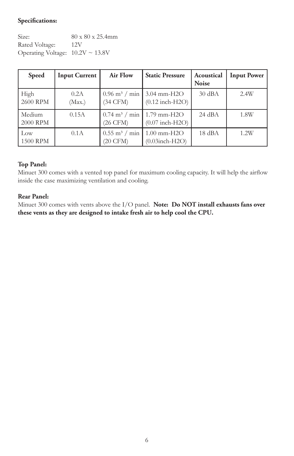 Antec QUIET MINUET 300 User Manual | Page 7 / 9