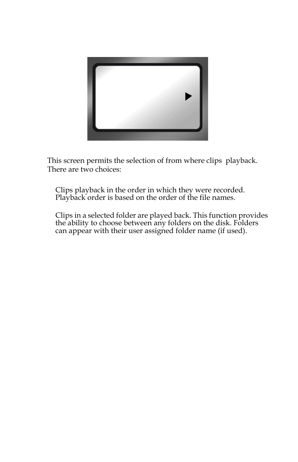 Play from screen | Panasonic FS-100 User Manual | Page 103 / 154