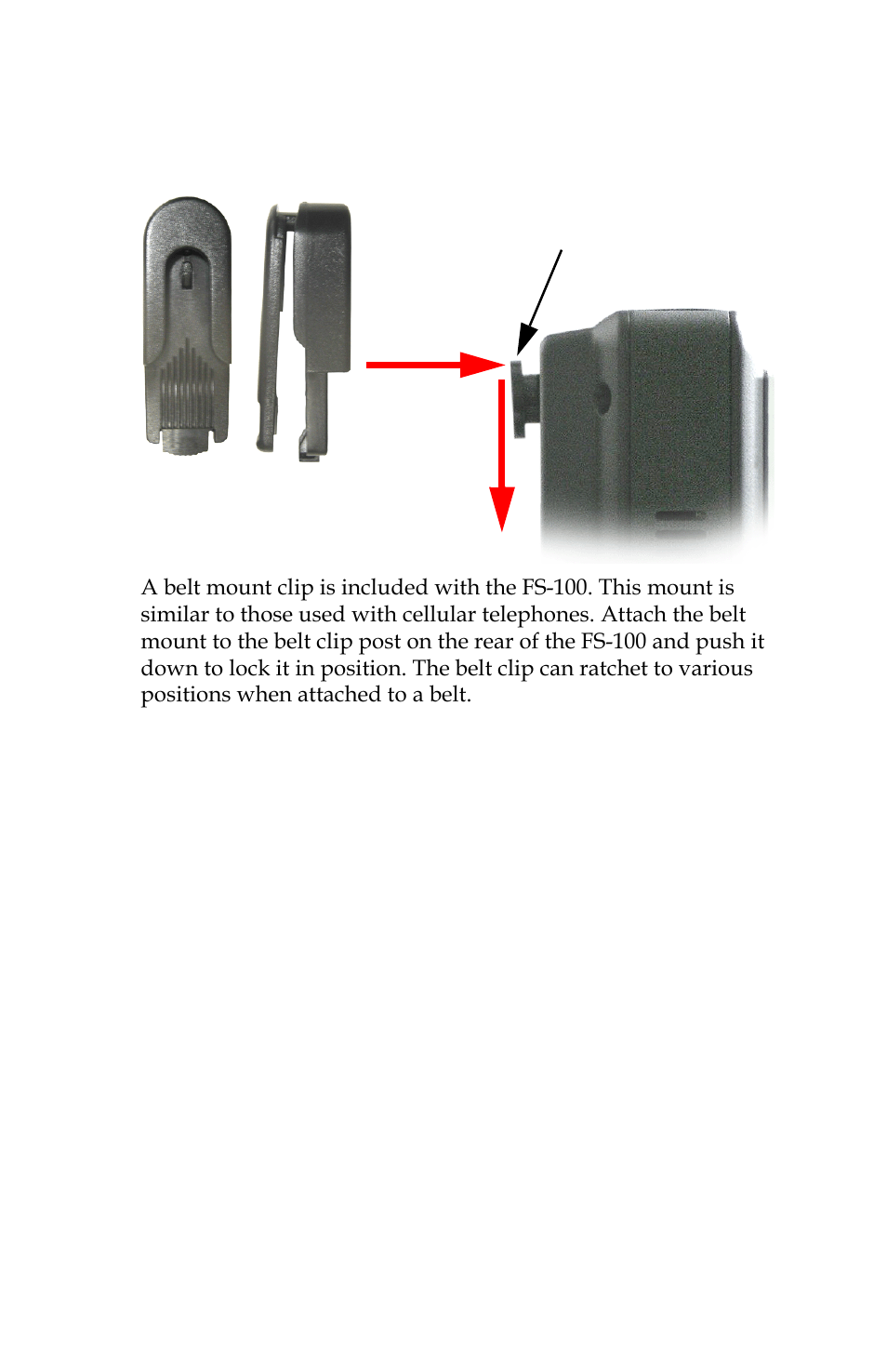 Clipping to a belt | Panasonic FS-100 User Manual | Page 121 / 154