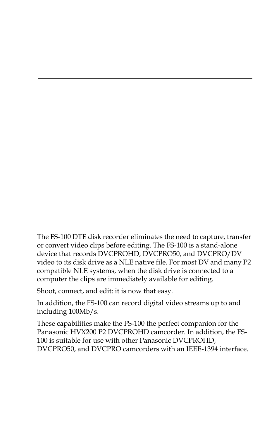 Introduction, Dte eliminates pre-edit processing | Panasonic FS-100 User Manual | Page 19 / 154