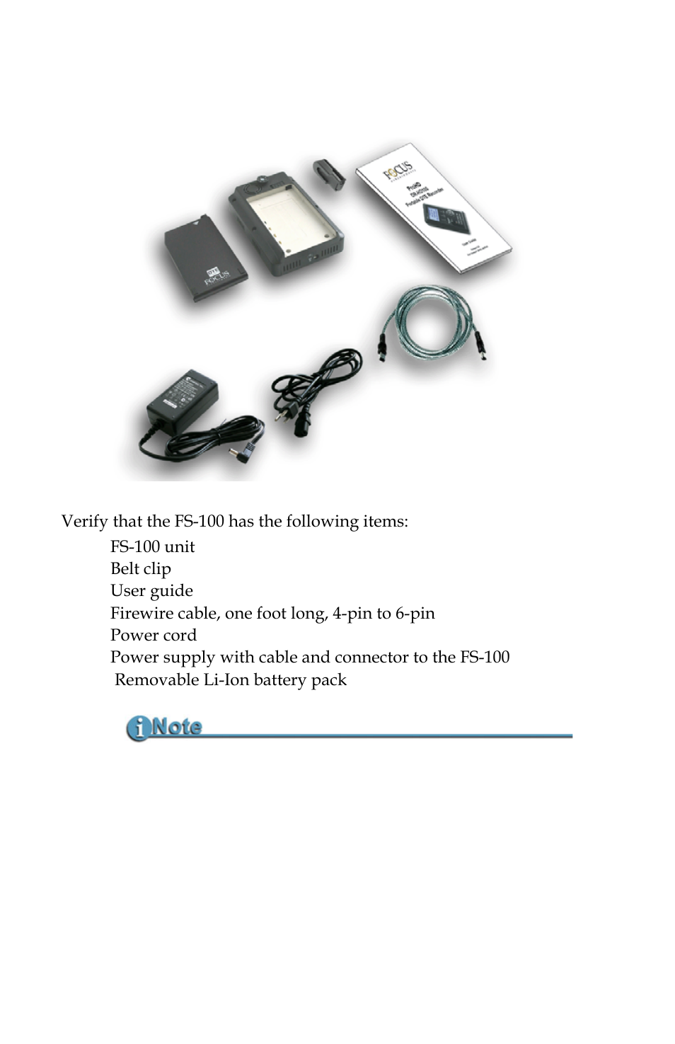 Unpacking | Panasonic FS-100 User Manual | Page 20 / 154