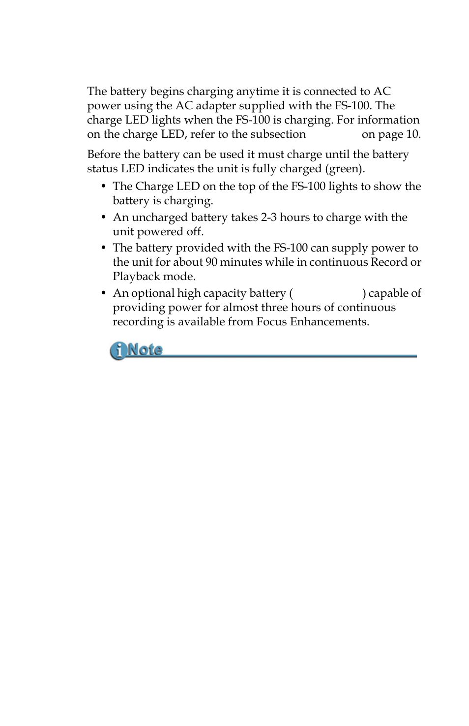 Charging the battery | Panasonic FS-100 User Manual | Page 41 / 154