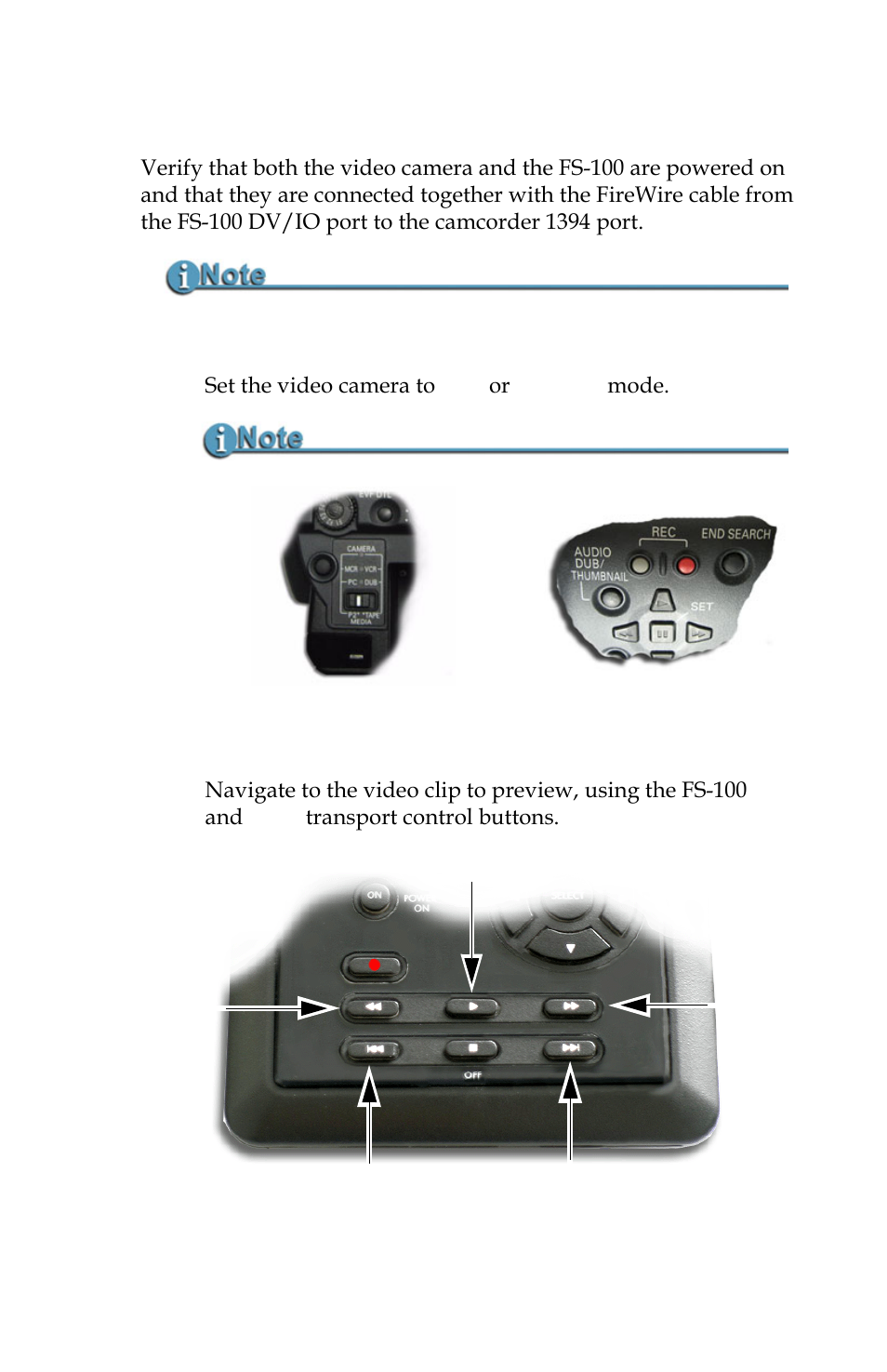 Playback on the fs-100 | Panasonic FS-100 User Manual | Page 57 / 154