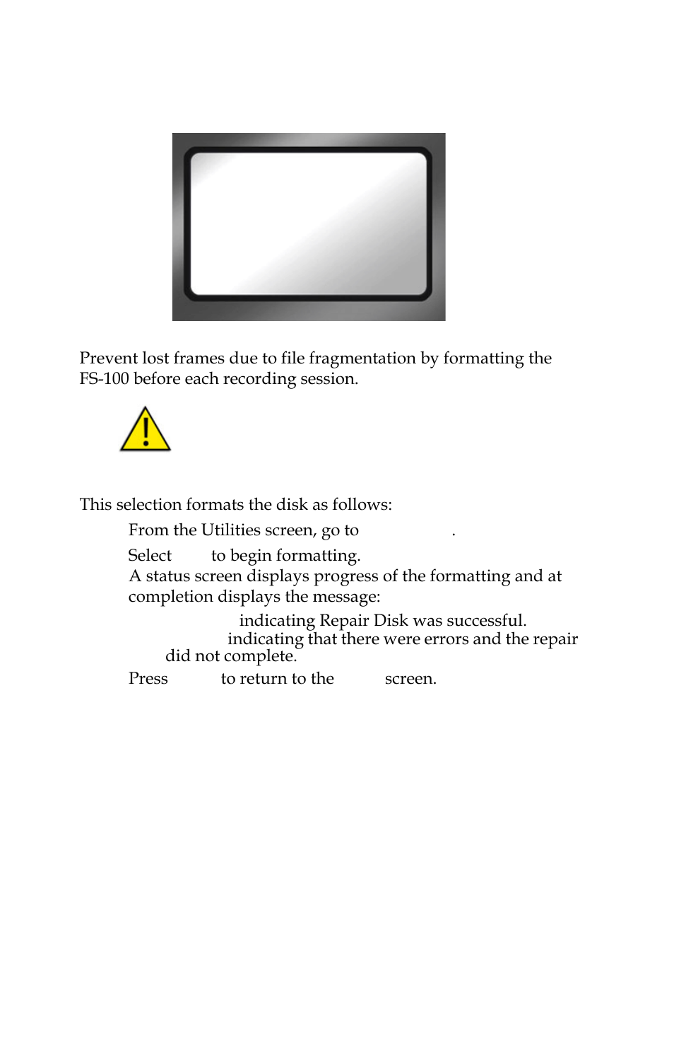 Format disk | Panasonic FS-100 User Manual | Page 92 / 154