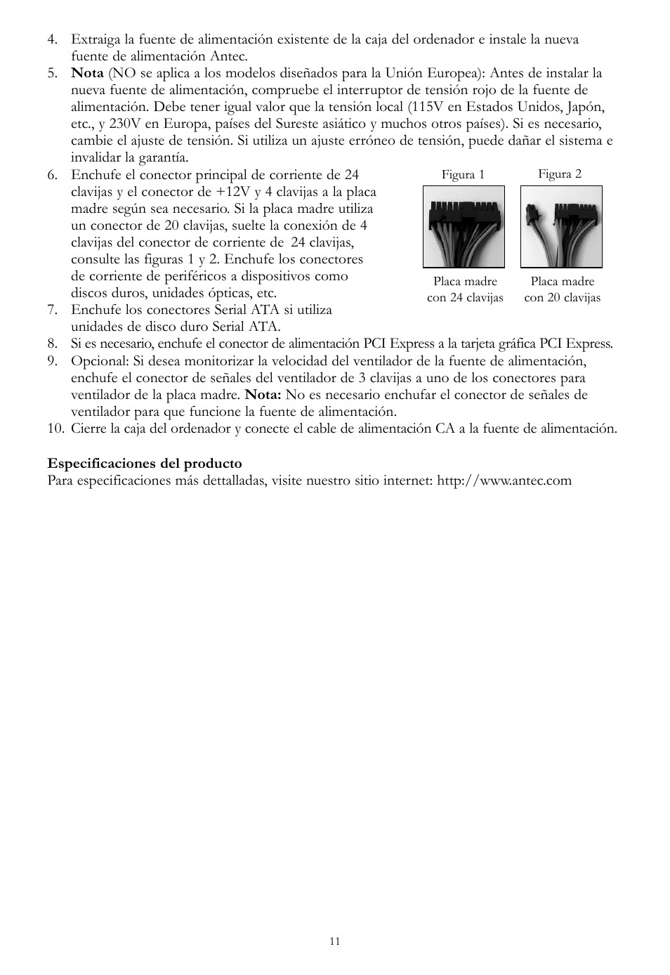 Antec SMARTPOWER 2.0 User Manual | Page 3 / 4