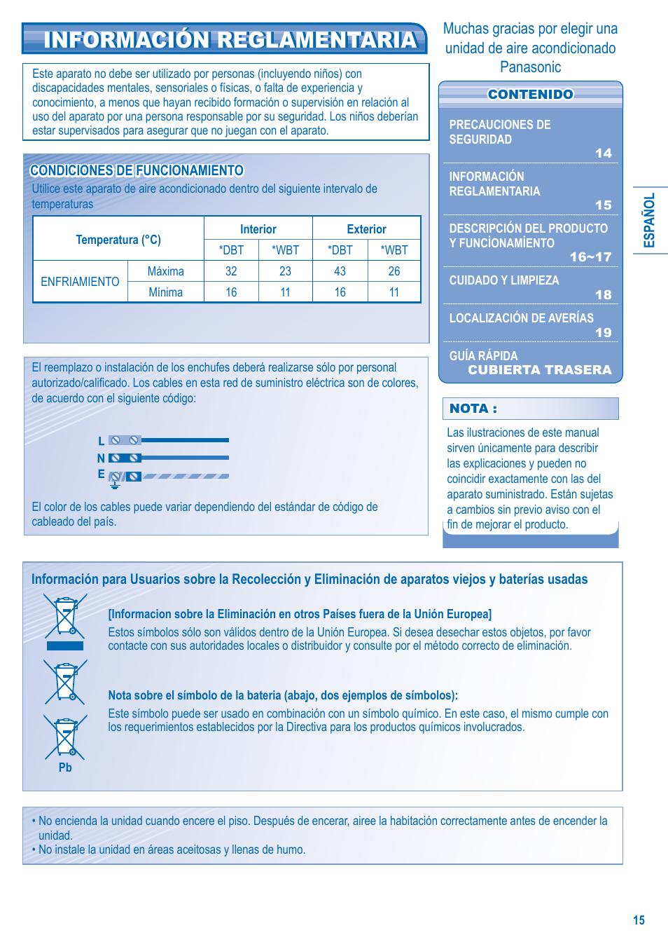 Panasonic CS-C12JKD User Manual | Page 15 / 44