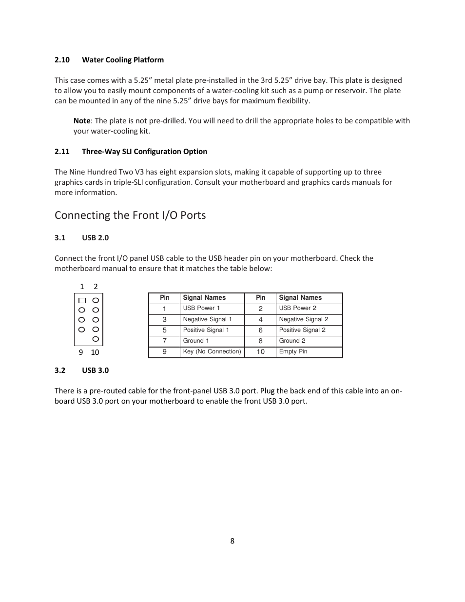 Connecting the front i/o ports | Antec NINE HUNDRED TWO V3 User Manual | Page 9 / 15