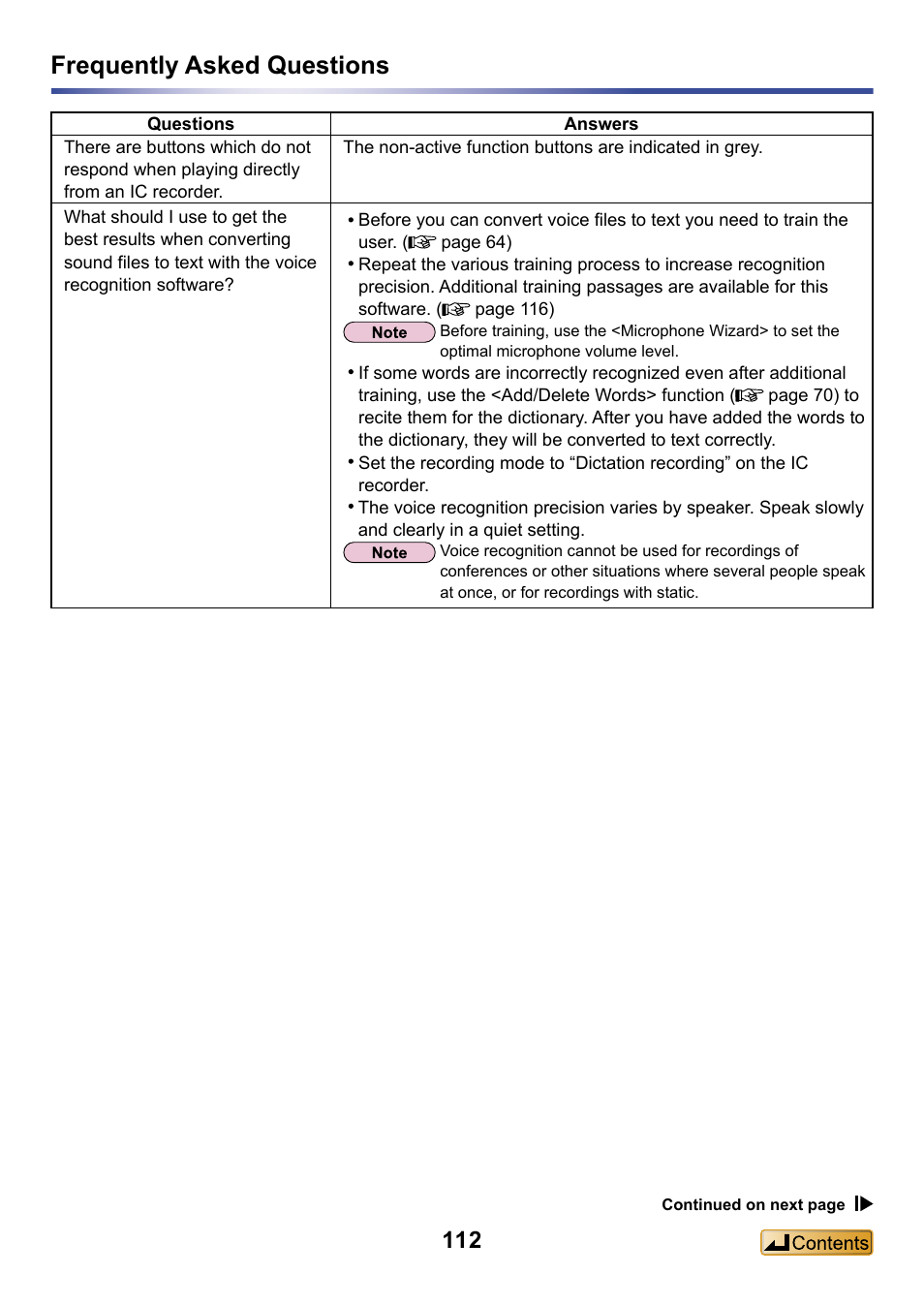 Frequently asked questions | Panasonic -eng User Manual | Page 112 / 132