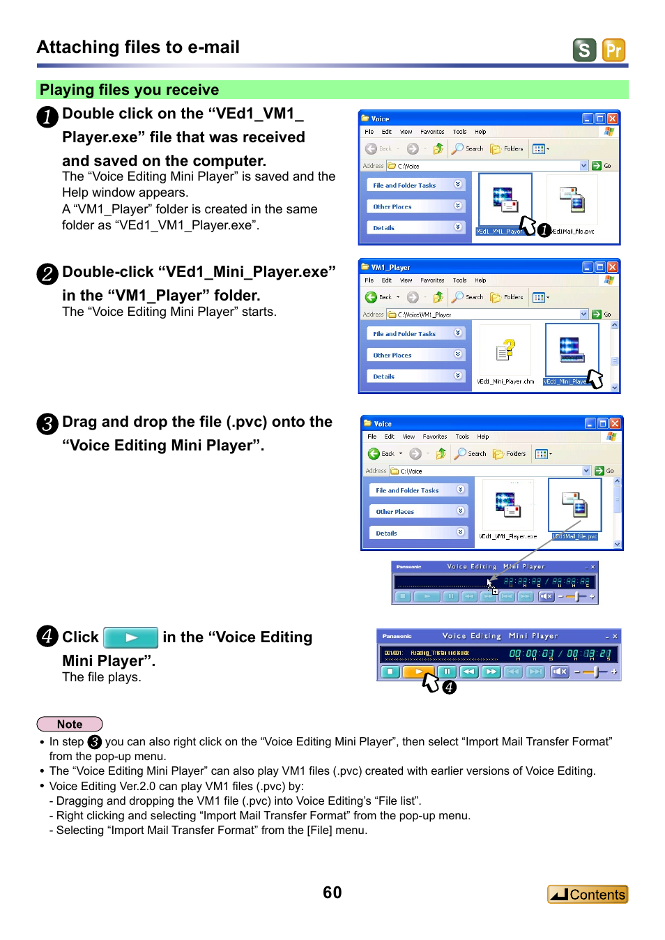 Attaching files to e-mail | Panasonic -eng User Manual | Page 60 / 132