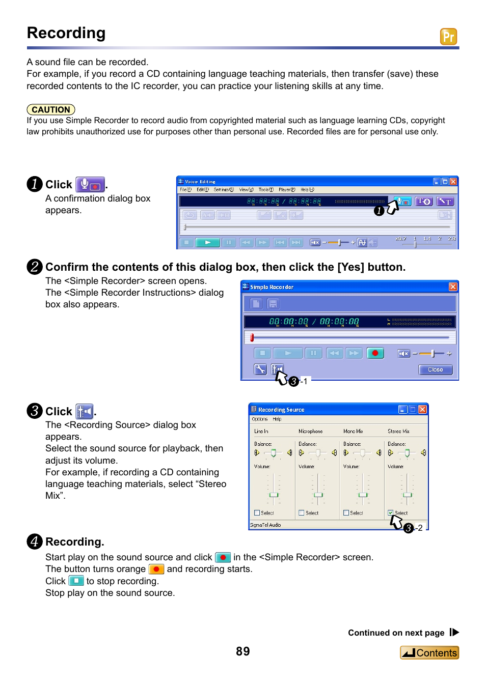 Recording | Panasonic -eng User Manual | Page 89 / 132