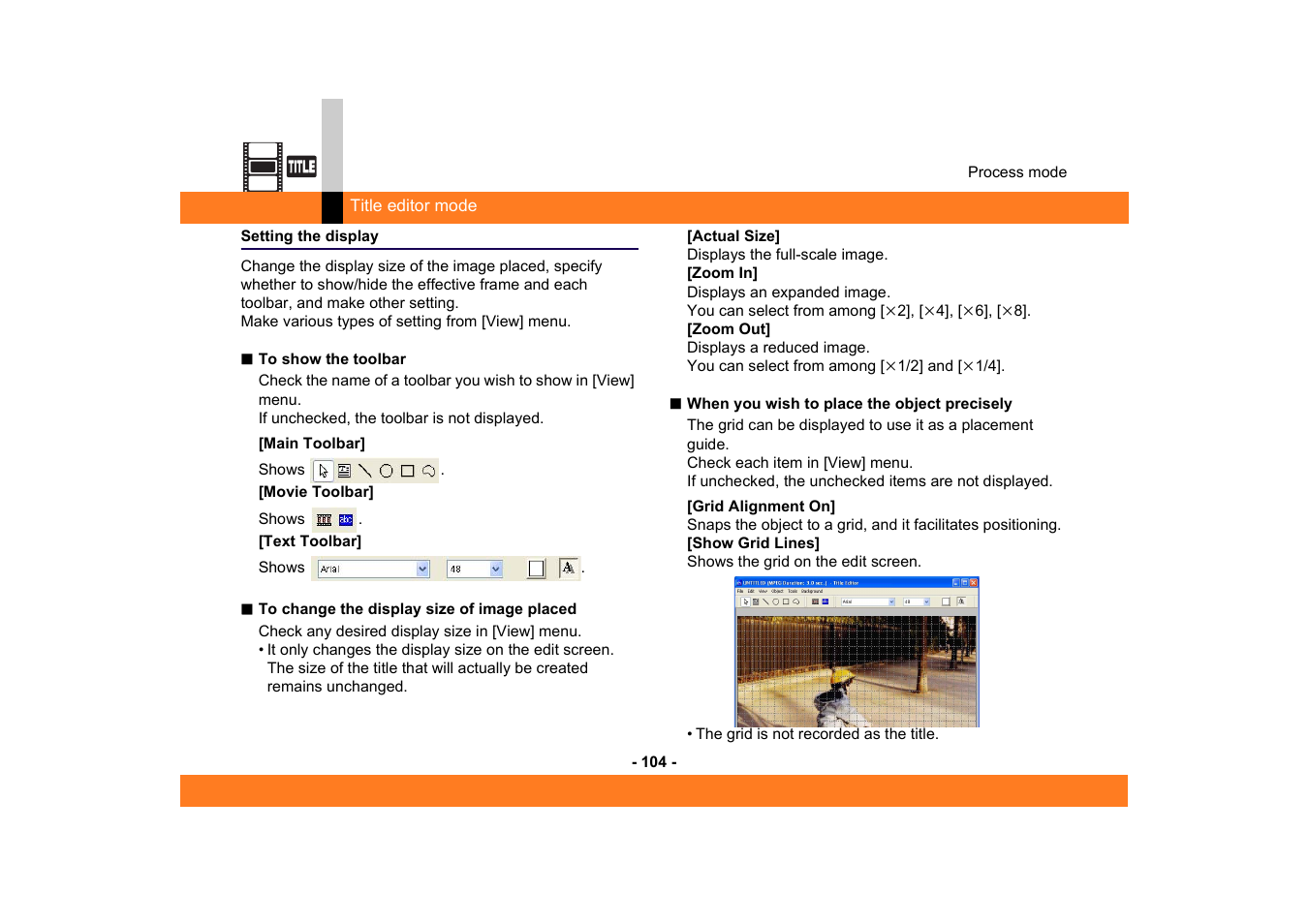 Setting the display | Panasonic -eng User Manual | Page 104 / 249