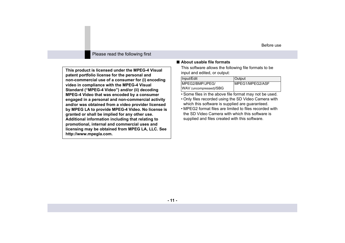 Panasonic -eng User Manual | Page 11 / 249