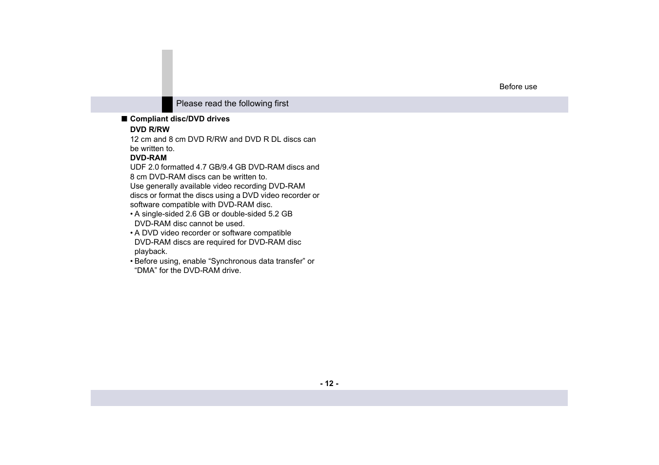 Panasonic -eng User Manual | Page 12 / 249