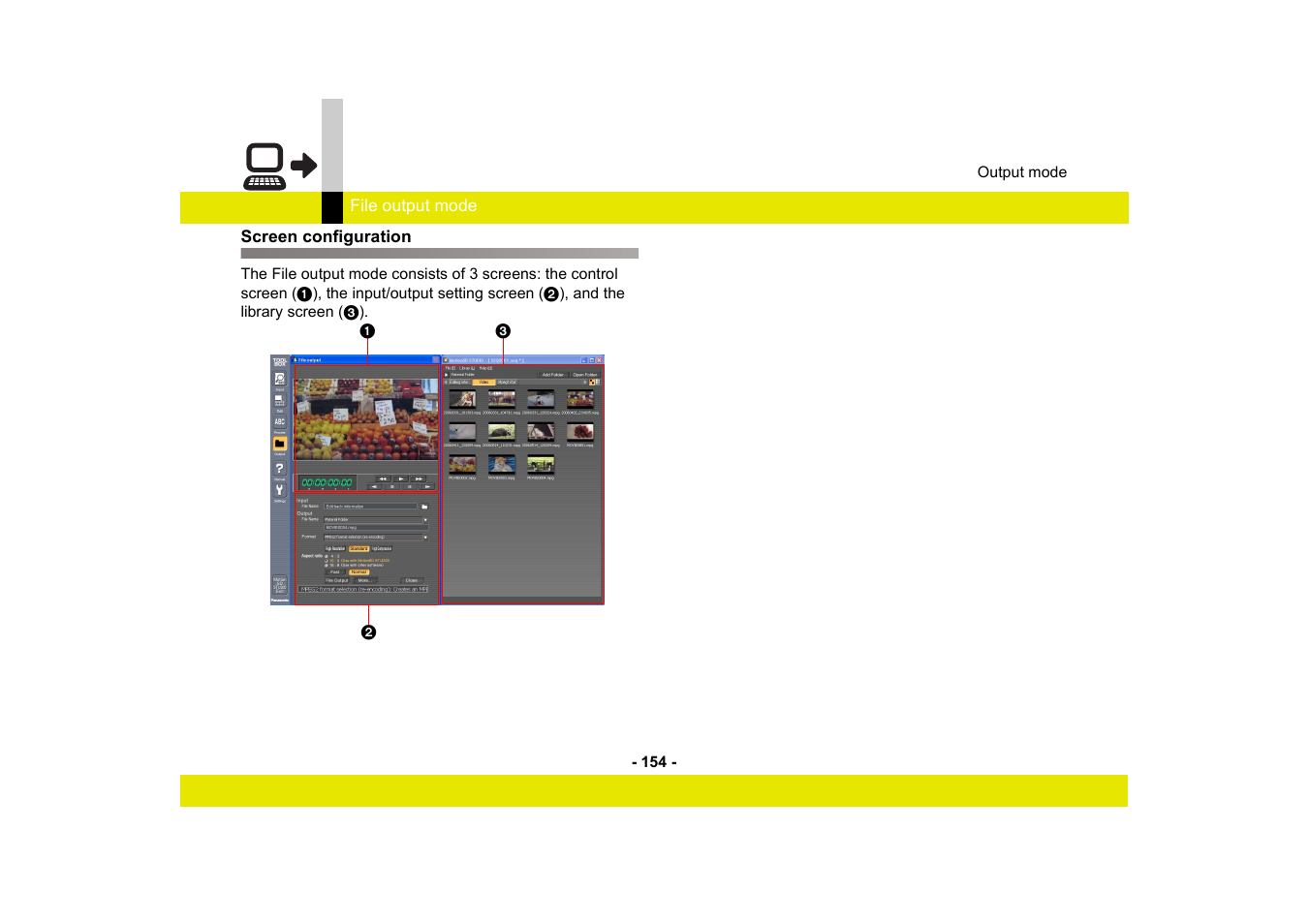 Screen configuration | Panasonic -eng User Manual | Page 154 / 249