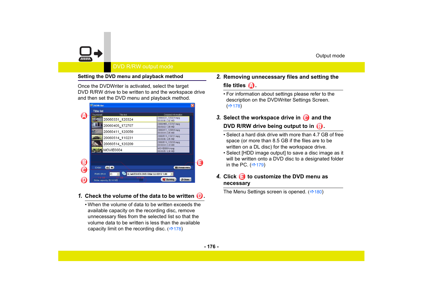 Setting the dvd menu and playback method | Panasonic -eng User Manual | Page 176 / 249