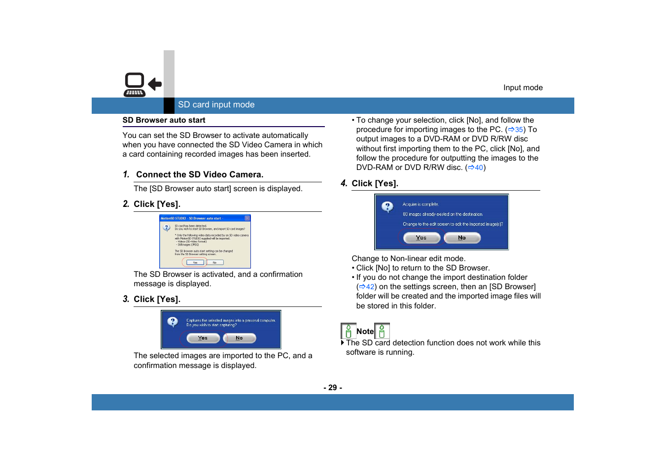 Sd browser auto start | Panasonic -eng User Manual | Page 29 / 249