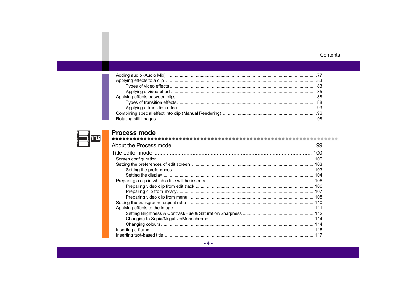 Process mode | Panasonic -eng User Manual | Page 4 / 249