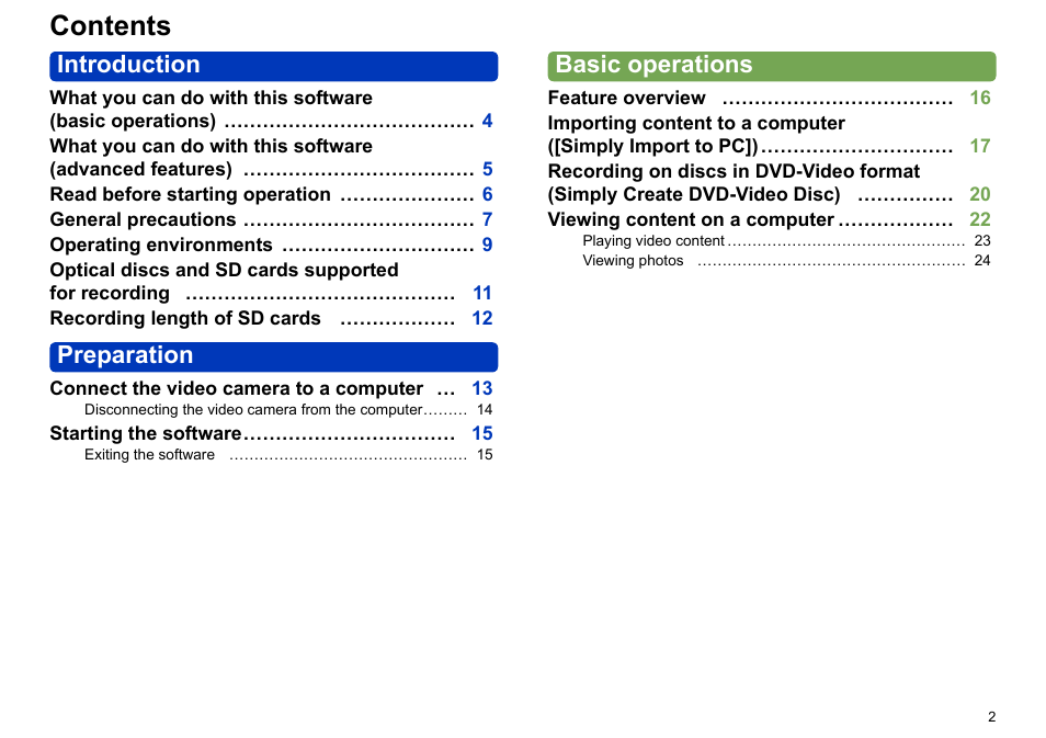 Panasonic -eng User Manual | Page 2 / 103