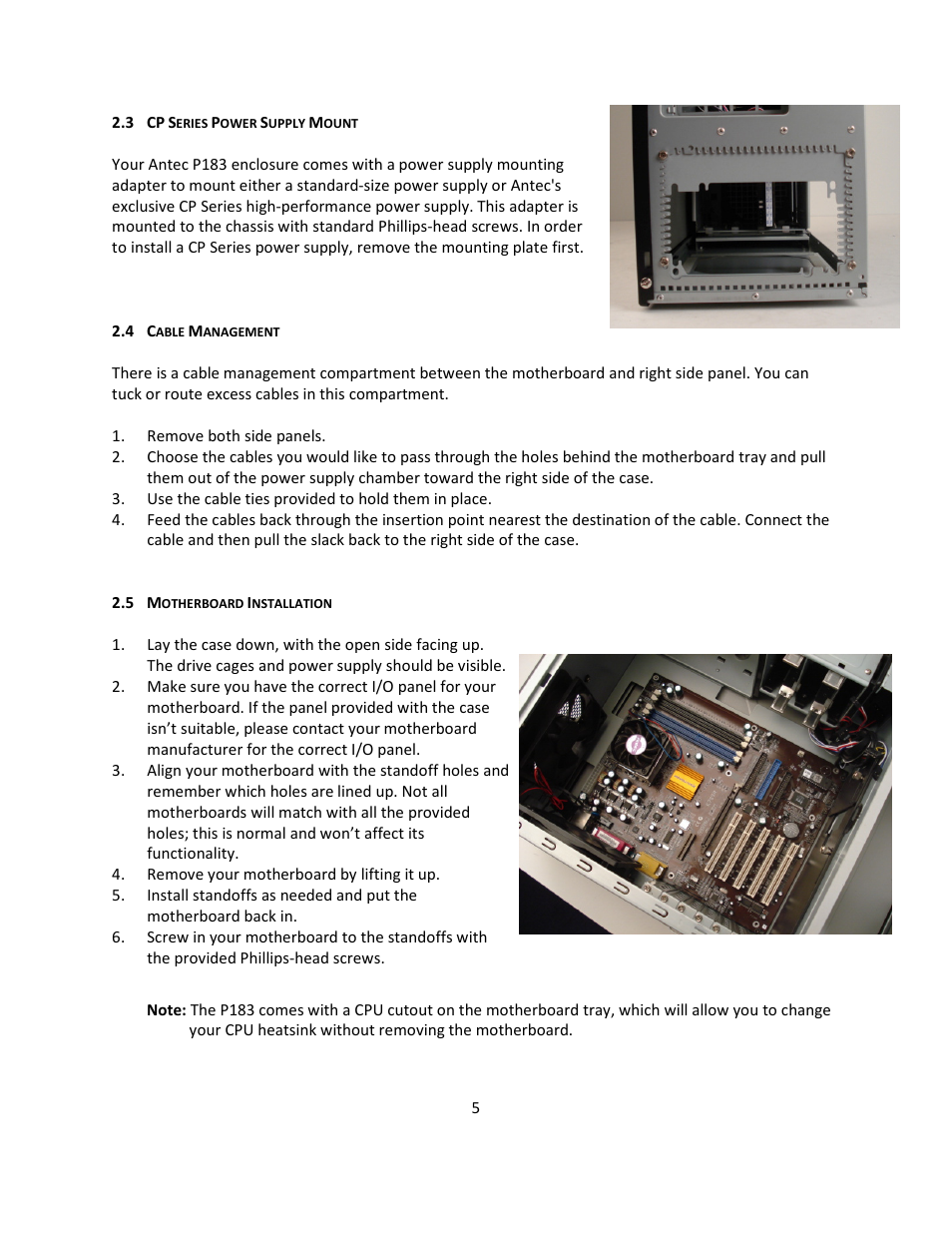 Antec TABLE OF CONTENTS P183 V3 User Manual | Page 6 / 14