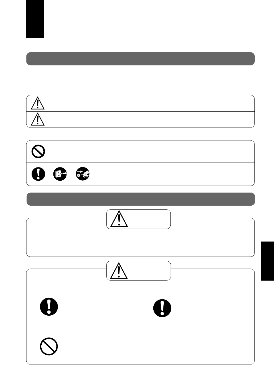 Cuidados de segurança, Aviso, Cuidados de instalação | Cuidado aviso, Cuidado | Panasonic CS-A28BKP5 User Manual | Page 135 / 202